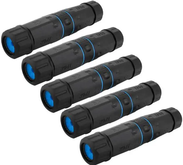 Main image of Waterproof RJ45 Connector, IP68 Cat5/Cat5e/Cat6/Cat7/Cat8 Waterproof Ethernet Coupler Shielded for Outdoor Network Cable Extender Female to Female-5 Pack