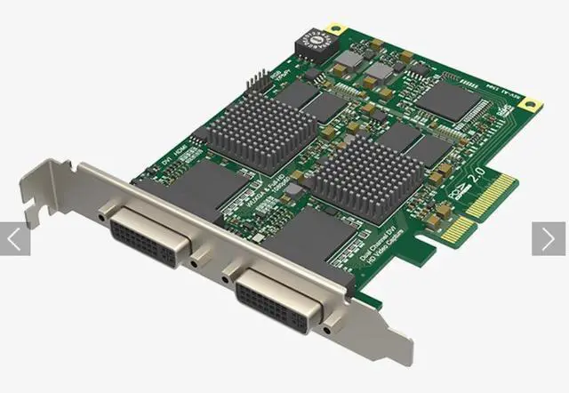 Main image of Magewell Pro Capture Dual DVI Two-Channel HD Capture Card, 2x DVI Input, Supports DVI VGA Component HDMI with Embedded Audio, PCIe Gen2 x4, Windows Linux Mac Compatible