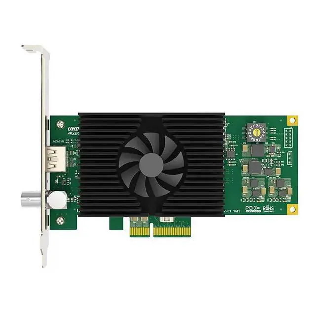 Alt view image 2 of 4 - Magewell Pro Capture AIO 4K Plus One-Channel 4K Capture Card, HDMI & SD/HD/3G/6G SDI Input, Embedded Audio, PCIe Gen2 x4, HDR 10, Up to 4096×2160, Windows Linux Mac Compatible