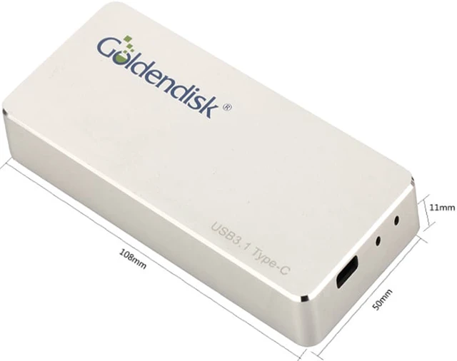 Alt view image 7 of 8 - Goldendisk NGFF SSD Raid Enclosure M.2 SSD SATA supper Speed USB 3.1 Type C support 2230 2242 2260 2280