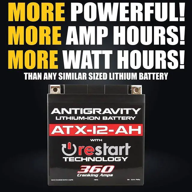Alt view image 3 of 6 - Antigravity ATX12-AH RE-START Lithium Battery