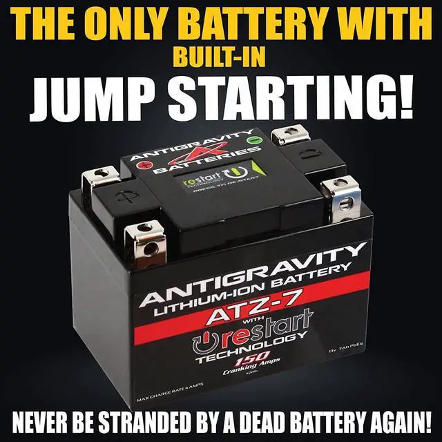 Alt view image 2 of 6 - Antigravity ATZ-7 Performance Lithium Battery for Motorcycle, Powersport. Replaces YTZ7S, YTZ5, Honda Battery, KTM Battery, Yamaha Battery, Kawasaki Battery