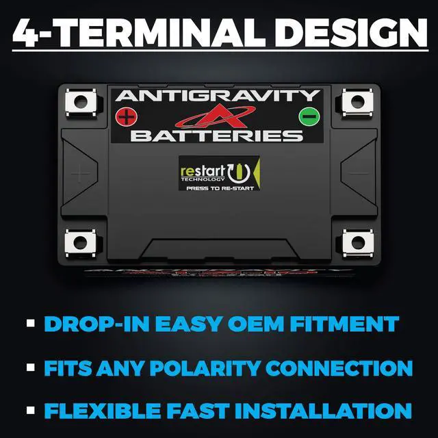 Alt view image 3 of 5 - Antigravity ATZ10-RS Lithium Motorcycle Battery 360CA RE-START YTZ10S Replacement