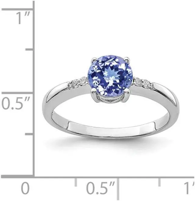 Alt view image 2 of 4 - 1.00 Carat (ctw) Tanzanite Solitaire Ring in Sterling Silver