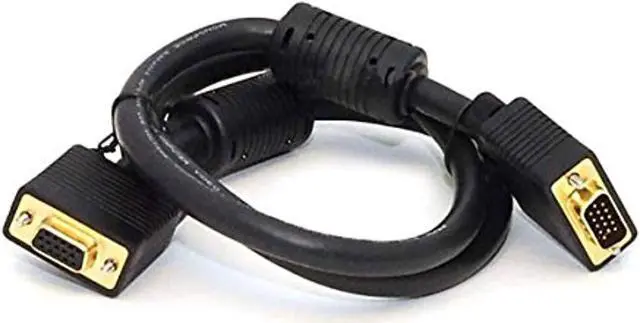 Alt view image 2 of 7 - Monoprice SVGA Super VGA M/F Monitor Cable - 3 Feet With ferrites | Gold Plated