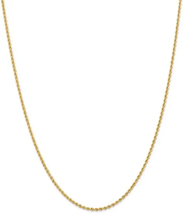 Main image of Rope Chain Necklace in 14K Yellow Gold 20 Inches (2.00 mm)