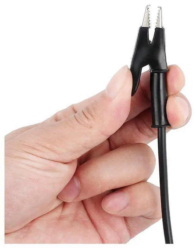 Alt view image 10 of 17 - Pair Banana Plug to Alligator Clip Test Lead Crocodile Clip Lab Test Cable with Banana Plug Heavy Duty 1M Long for Multimeter