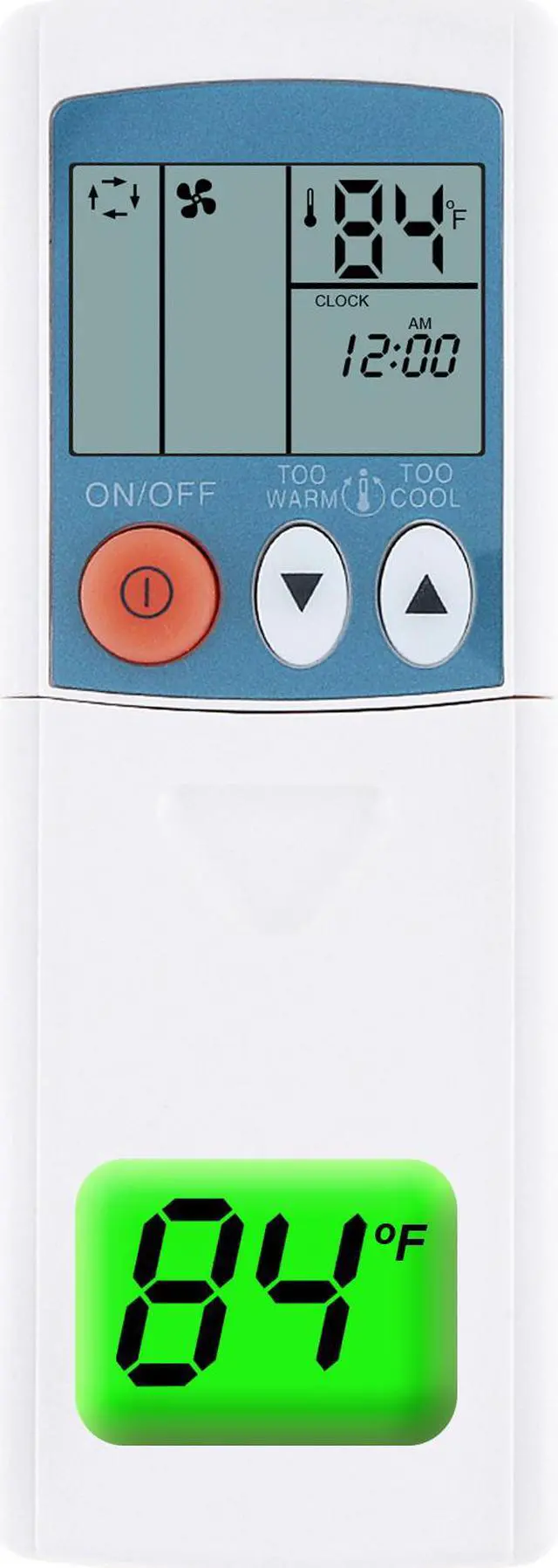 Main image of New Replacement for Mitsubishi 2183p Msz-A09yv Msz-A18yv Km04f Msh-26sv Msh-30sv Air Conditioner Remote Control  Display in Fahrenheit