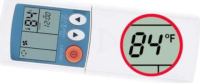 Main image of Replacement Mitsubishi Air Con Remote Control Msz-Ge35va Msz-Ge42va Msz-Ge50va Msz-Ge25va Msz-Ge33va Display in Fahrenheit