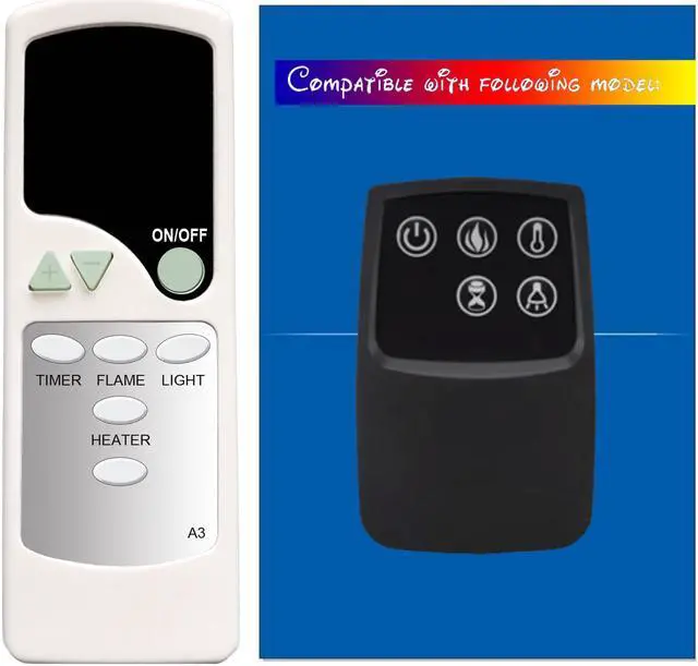 Replacement for Twin Star ClassicFlame Classic Flame Electric Fireplace  Stove Heater Infrared Remote Control 28EF023GRA 28EF023SRA 32EF023GRA  33EF023GRA 33EF023SRA - Newegg.com
