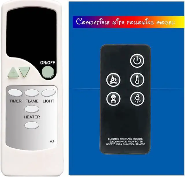 Replacement for Twin Star ClassicFlame Classic Flame Electric Fireplace  Stove Heater Infrared Remote Control 28EF022GRA 28EF022SRA 33EF022GRA  33EF022SRA - Newegg.com