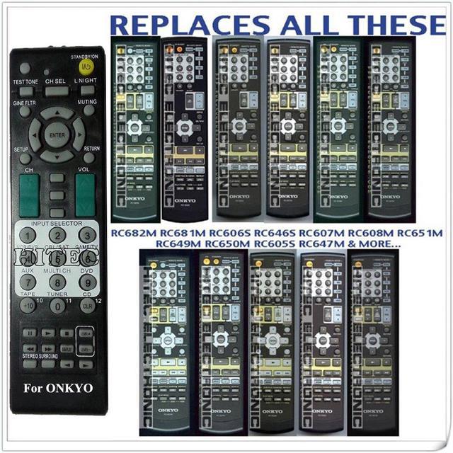 Replacement for Onkyo A/v Receiver Remote Control Rc-682m RC682M