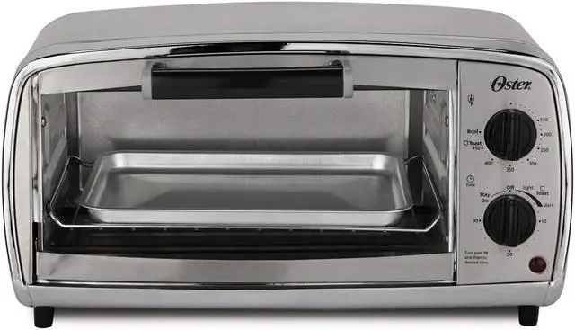 Alt view image 5 of 15 - Oster TSSTTVVGS1 4-Slice Toaster Oven, Stainless Steel