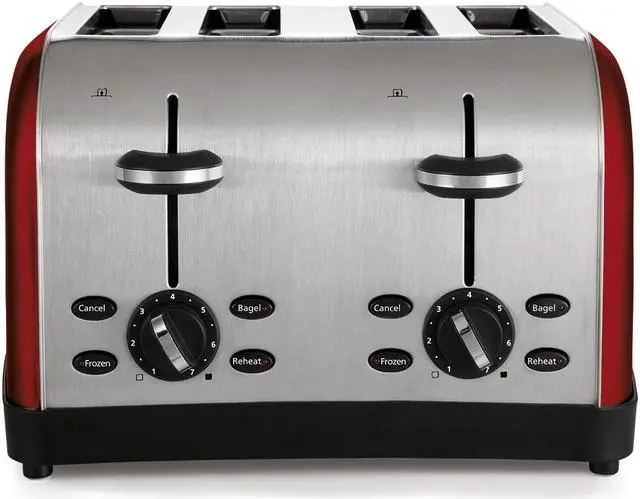 Alt view image 2 of 5 - Oster 4-Slice Toaster, Red Metallic TSSTTRWF4R