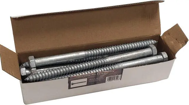 Alt view image 4 of 4 - 1/2" x 8" Lag Screws | Hex Head | Hot Dip Galvanized | 10pcs Box