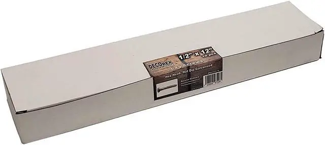 Alt view image 4 of 5 - 1/2" x 12" Lag Screws | Hex Head | Hot Dip Galvanized | 10pcs Box