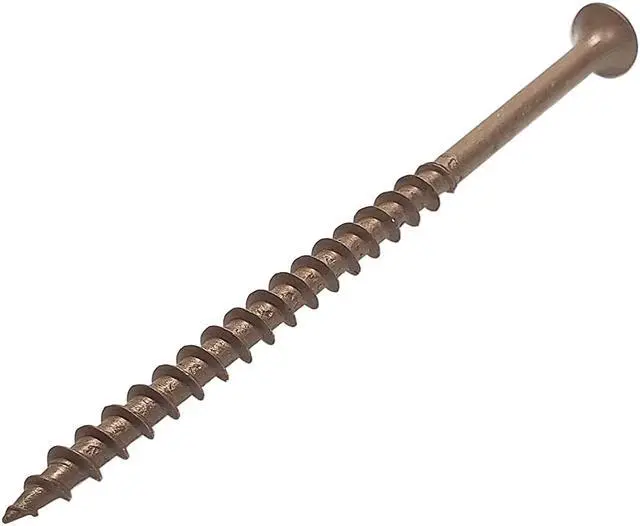 Alt view image 2 of 4 - #10 x 3 1/2" Deck Screws | Square Drive | Bugle Head | Brown Ruspert | 250pcs Box