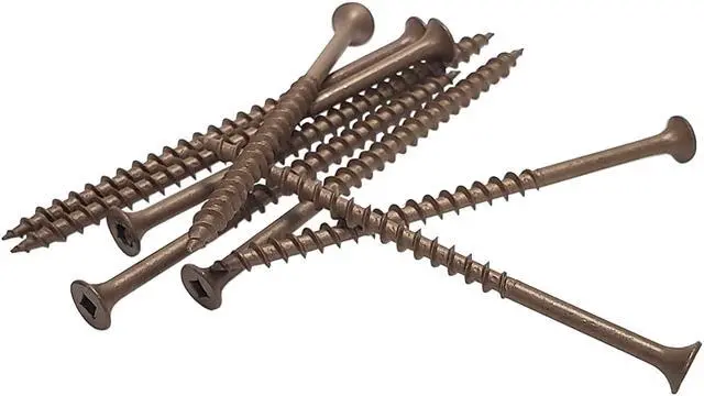 Main image of #10 x 3 1/2" Deck Screws | Square Drive | Bugle Head | Brown Ruspert | 250pcs Box