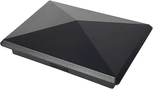 Main image of 3.5" x 5.5" Heavy Duty Aluminium Pyramid Post Cap for Actual 3.5" x 5.5" Wood Posts - Black