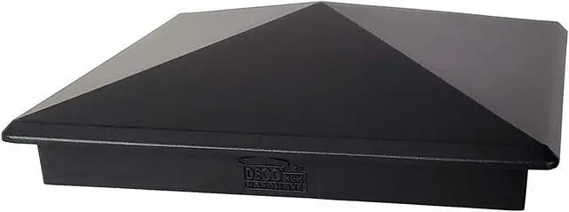 Main image of 7.5" x7.5" Heavy Duty Aluminium Pyramid Post Cap for Actual 7.5" x 7.5" Wood Posts - Black