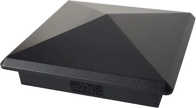 Main image of True 4.0" x 4.0" Heavy Duty Aluminium Pyramid Post Cap for Actual 4" x 4" Wood Posts - Black