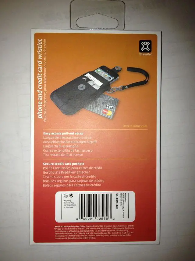 Alt view image 5 of 13 - XtremeMac Crosshairs Slim Wrist Credit Card Case for iPhone 4/4S