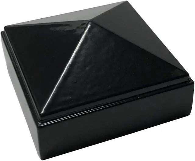 Main image of Decorex Hardware 2" x 2" Aluminium Pyramid Post Cap for Metal Posts - Pressure Fit - Black