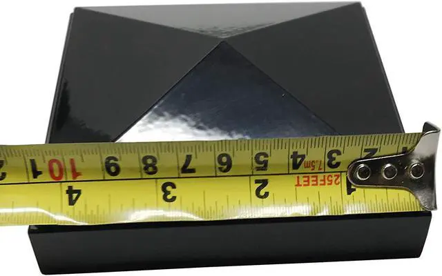 Alt view image 3 of 7 - Decorex Hardware 4" x 4" Aluminium Pyramid Post Cap for Metal Posts - Pressure Fit - Black