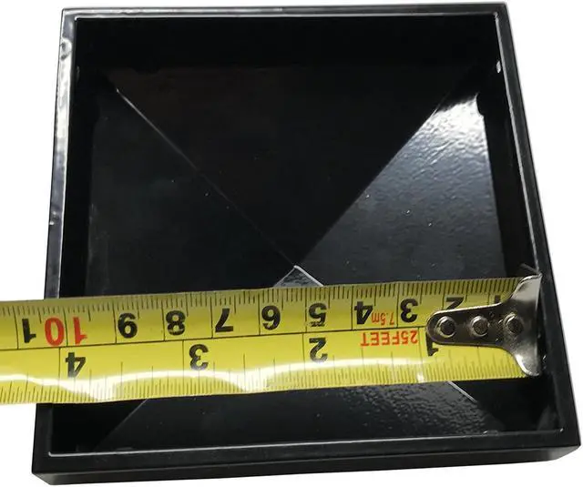 Alt view image 7 of 7 - Decorex Hardware 4" x 4" Aluminium Pyramid Post Cap for Metal Posts - Pressure Fit - Black