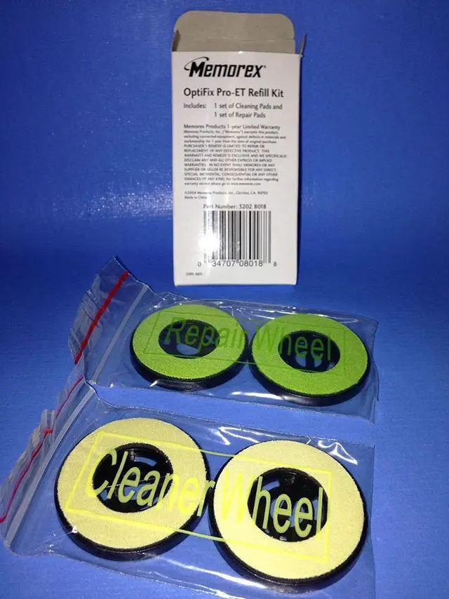 Alt view image 3 of 6 - Memorex 2 x Optifix Pro Refill Kit, Cleaning and Repair Pads - 2 Packages!
