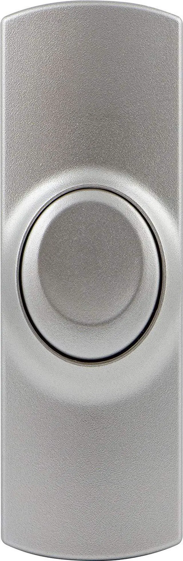 Main image of GE 19301 Wireless Push Button to Replace Doorbell Button, Brushed Nickel