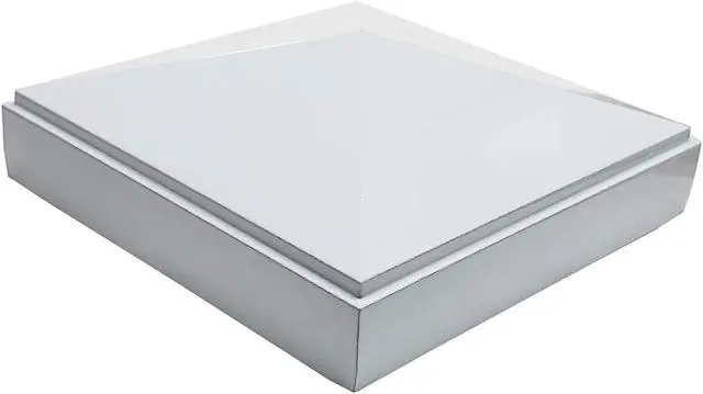 Main image of Decorex Hardware Aluminum 4" x 4" Pyramid Post Cap for 4" x 4" Metal Posts - Pressure Fit - White