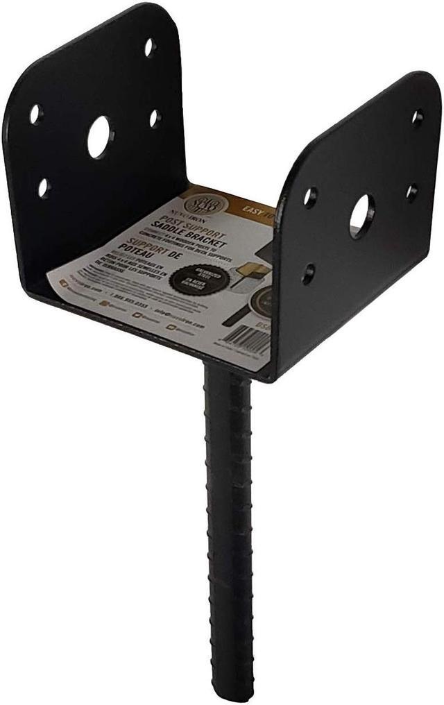 Main image of Post Support Saddle Bracket Holder for 3.5"x3.5" Posts, Galvanized Steel Powder Coated Black - DSB4