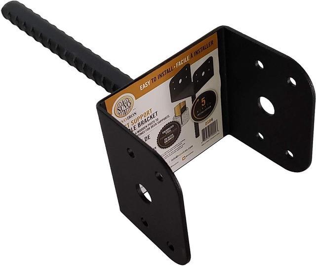 Alt view image 2 of 9 - Post Support Saddle Bracket Holder for 3.5"x3.5" Posts, Galvanized Steel Powder Coated Black - DSB4