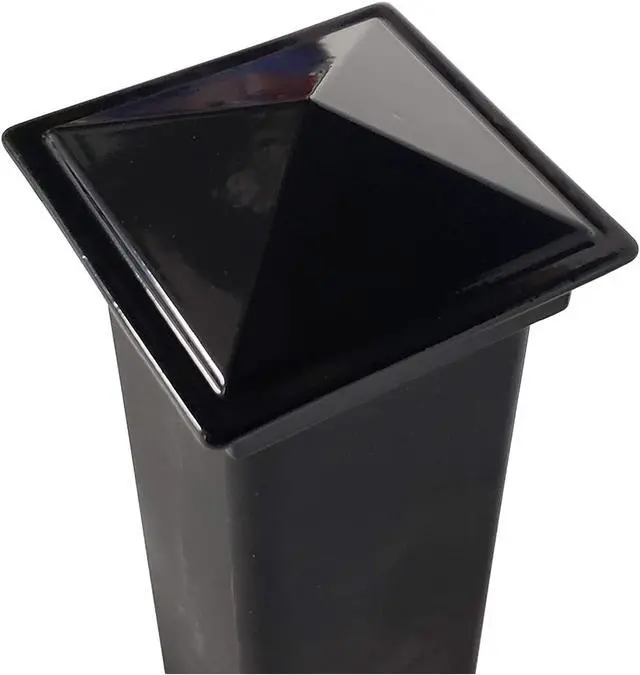 Alt view image 3 of 7 - 2" x 2" Aluminium Pyramid Post Cap for Metal Posts - Pressure Fit - Black (DHPPC20F)