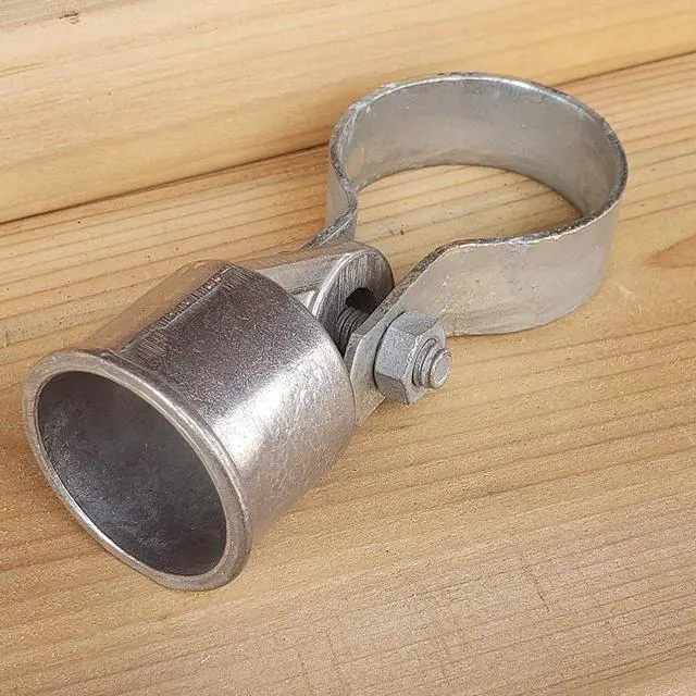 Alt view image 3 of 6 - Chain Link Rail End Assembly (1-7/8" Centre Brace Band and 1-1/4" Fence Rail End Cup)