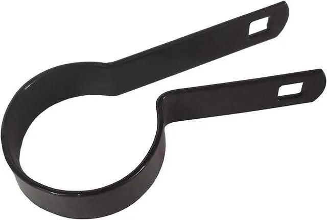 Main image of 1 7/8" HDG Steel Chain Link Fence Tension Band - Powder Coated Black