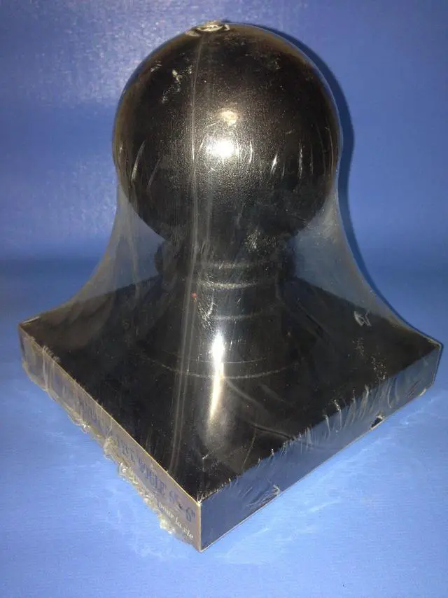 Alt view image 4 of 11 - Nuvo Iron Decorative Ball Post Cap for 5.5" x 5.5" Posts, Black - PCB04