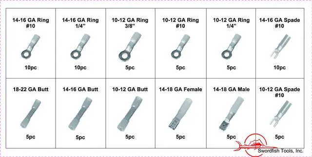 Alt view image 2 of 2 - Swordfish - 71320 75pc Heat Shrink Terminal/Connector Assortment