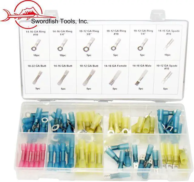 Main image of Swordfish - 71320 75pc Heat Shrink Terminal/Connector Assortment