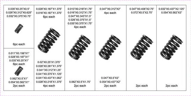 Alt view image 2 of 2 - Swordfish - 32030 114pc Oxide Finish Steel Compression Spring Assortment