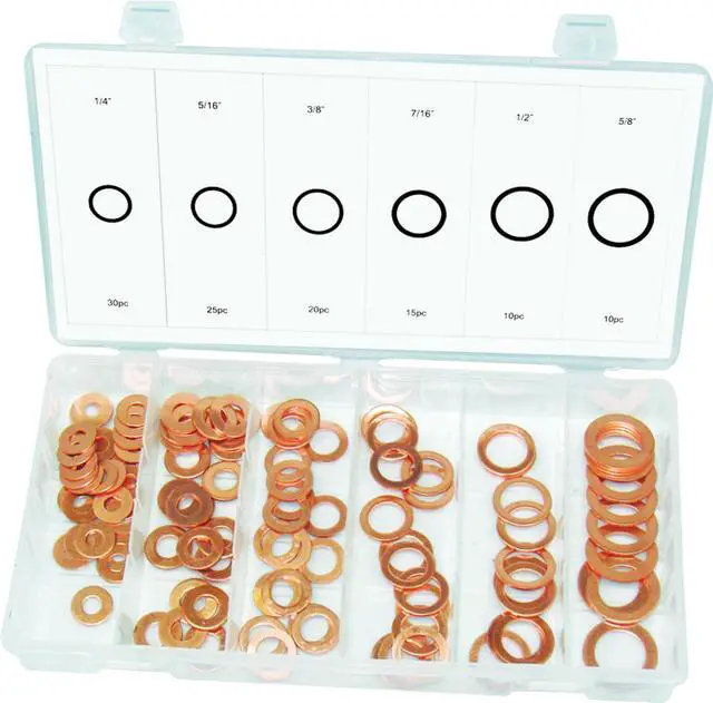 Main image of Swordfish - 31740 110pc Copper/Flat Washer Ring Assortment