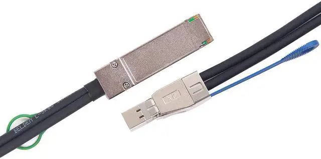 Alt view image 3 of 7 - 10Gtek 6Gbps External Mini SAS HD SFF-8644 to SFF-8088 Hybrid Cable, 6.5 ft.