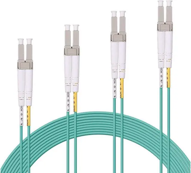 Main image of 10Gtek Pack of 4,LC-LC OM3 Fiber Patch Cord, Multi-mode Duplex 50/125, LSZH, 2-Meter(6.6ft)