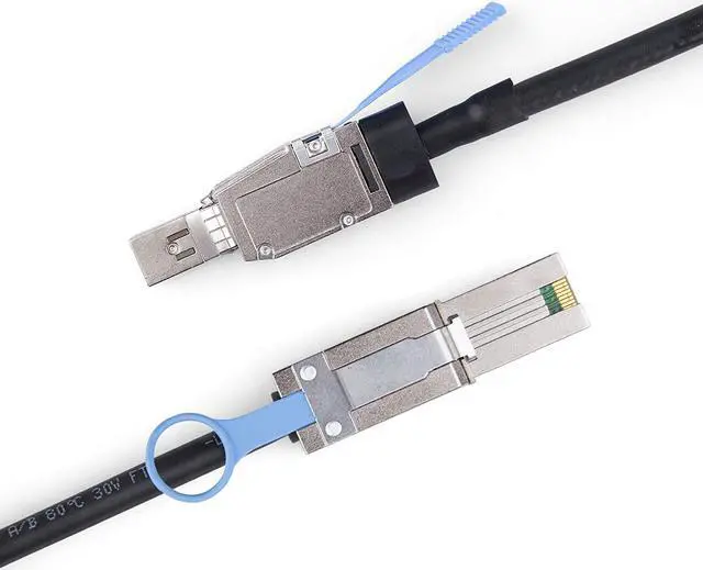 Alt view image 4 of 7 - 10Gtek 6Gbps External Mini SAS HD SFF-8644 to SFF-8088 Hybrid  Cable 30AWG Network Ethernet Cables 3.28 ft.
