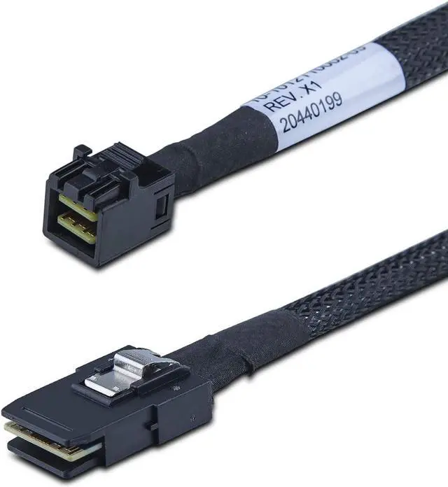 Alt view image 2 of 7 - 2 Packs Internal Mini SAS SFF-8643 to SFF-8087 SAS Cable, SAS HD 2.1 RoHS 100 Ohms 0.5-m(1.64ft)