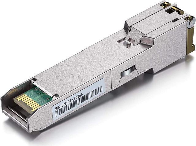 Alt view image 4 of 6 - 10Gtek 1.25G SFP-T, 1000BASE-T Copper Transceiver Module , SFP to RJ45 Dual LC For Cisco GLC-T/SFP-GE-T, Meraki MA-SFP-1GB-TX, Ubiquiti UF-RJ45-1G, D-Link, Supermicro, Netgear, and More. Pack of 2