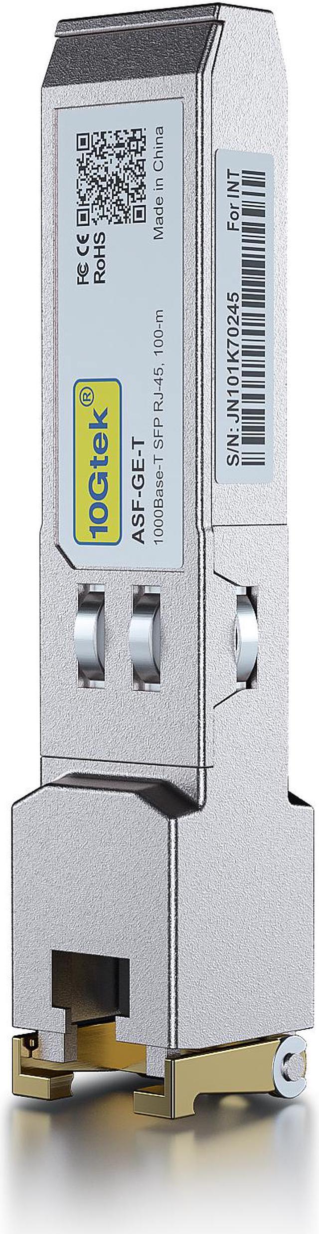 Alt view image 3 of 6 - 10Gtek 1.25G SFP-T, 1000BASE-T Copper SFP, SFP to RJ45 SFP Module Transceiver for Cisco SFP-GE-T, Meraki, Fortinet, Ubiquiti UniFi UF-RJ45-1G, D-Link, Supermicro, Netgear, TP-Link and More