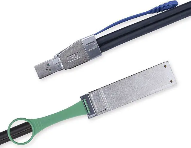 Alt view image 3 of 7 - 10Gtek External Mini SAS HD SFF-8644 to QSFP(SFF-8436) Hybrid SAS Cable, 30AWG, 100-Ohm, 2-m(6.56ft)