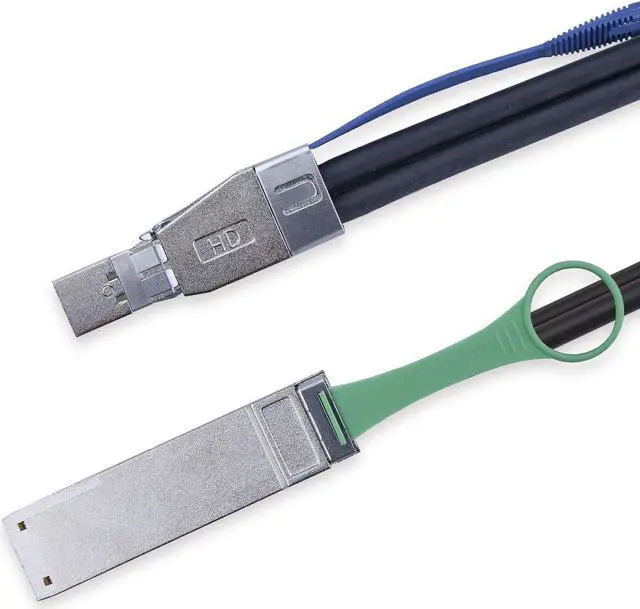 Alt view image 2 of 7 - 10Gtek External Mini SAS HD SFF-8644 to QSFP(SFF-8436) Hybrid SAS Cable, 30AWG, 100-Ohm, 2-m(6.56ft)